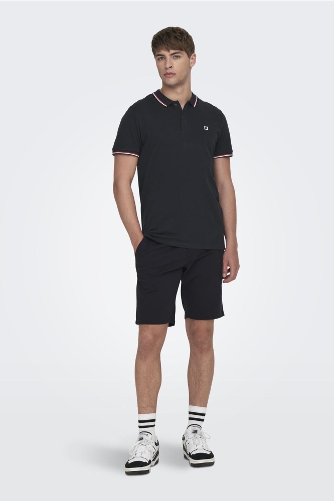 ONSFLETCHER SLIM SS POLO NOOS 22024827 DARK NAVY/BRIGHT WHITE